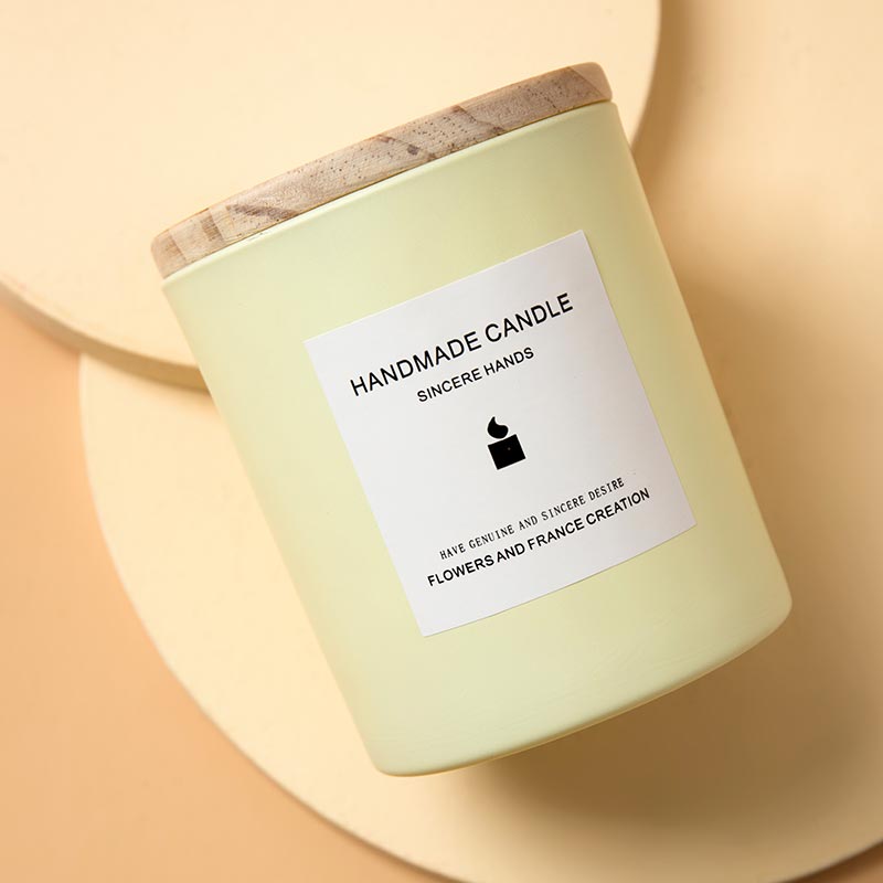 Scented Candles Jars 7oz 11oz Label Customization Candle Glass Jar with Wood Lid