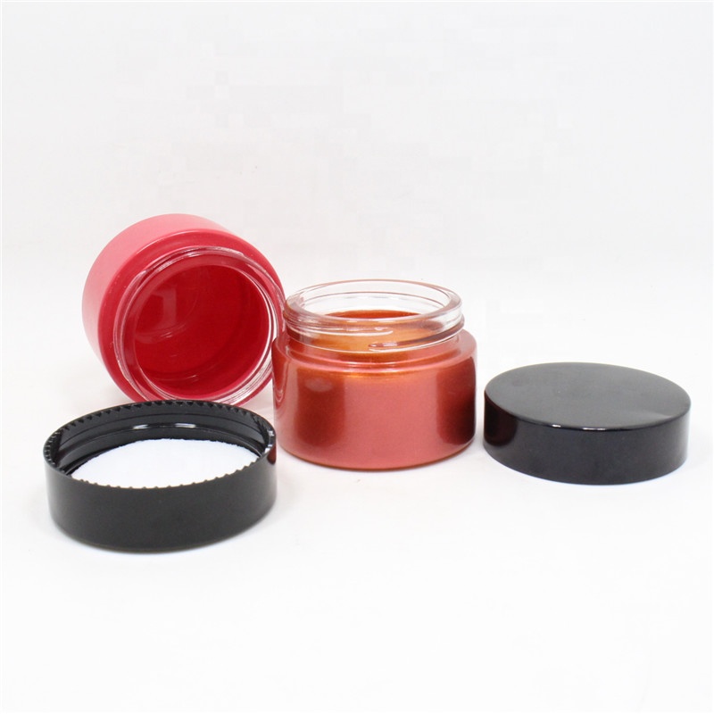 Screen Printing 10g 20g 30g 50g 100g 200g Clear Glass Cosmetics Cream Jars with custom colors envases de vidrio