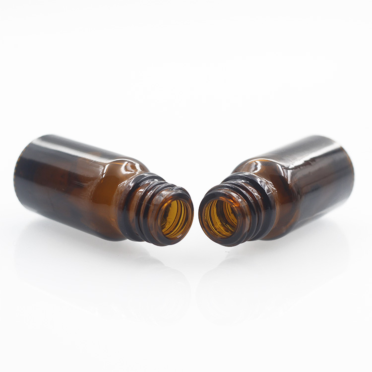 Screen Printing 10ml Amber Glass Dropper Bottle for Essential Oil Packaging