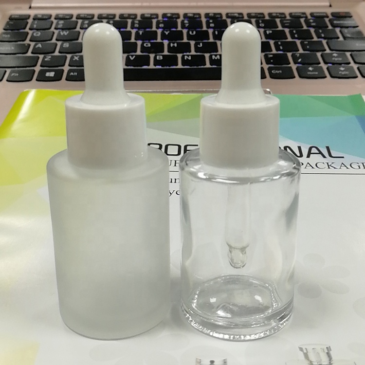 Screen Printing 30ml Glass Dropper Bottles Essential Oil Bottle Customize 30ml Frosted Cosmetic Bottle