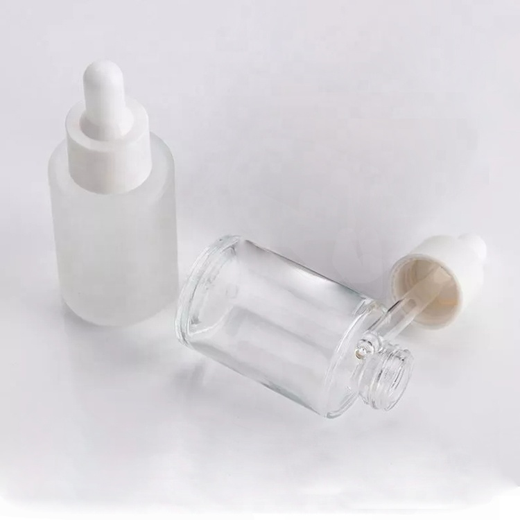 Screen Printing 30ml Glass Dropper Bottles Essential Oil Bottle Customize 30ml Frosted Cosmetic Bottle