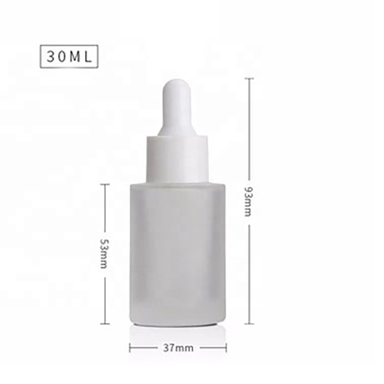 Screen Printing 30ml Glass Dropper Bottles Essential Oil Bottle Customize 30ml Frosted Cosmetic Bottle