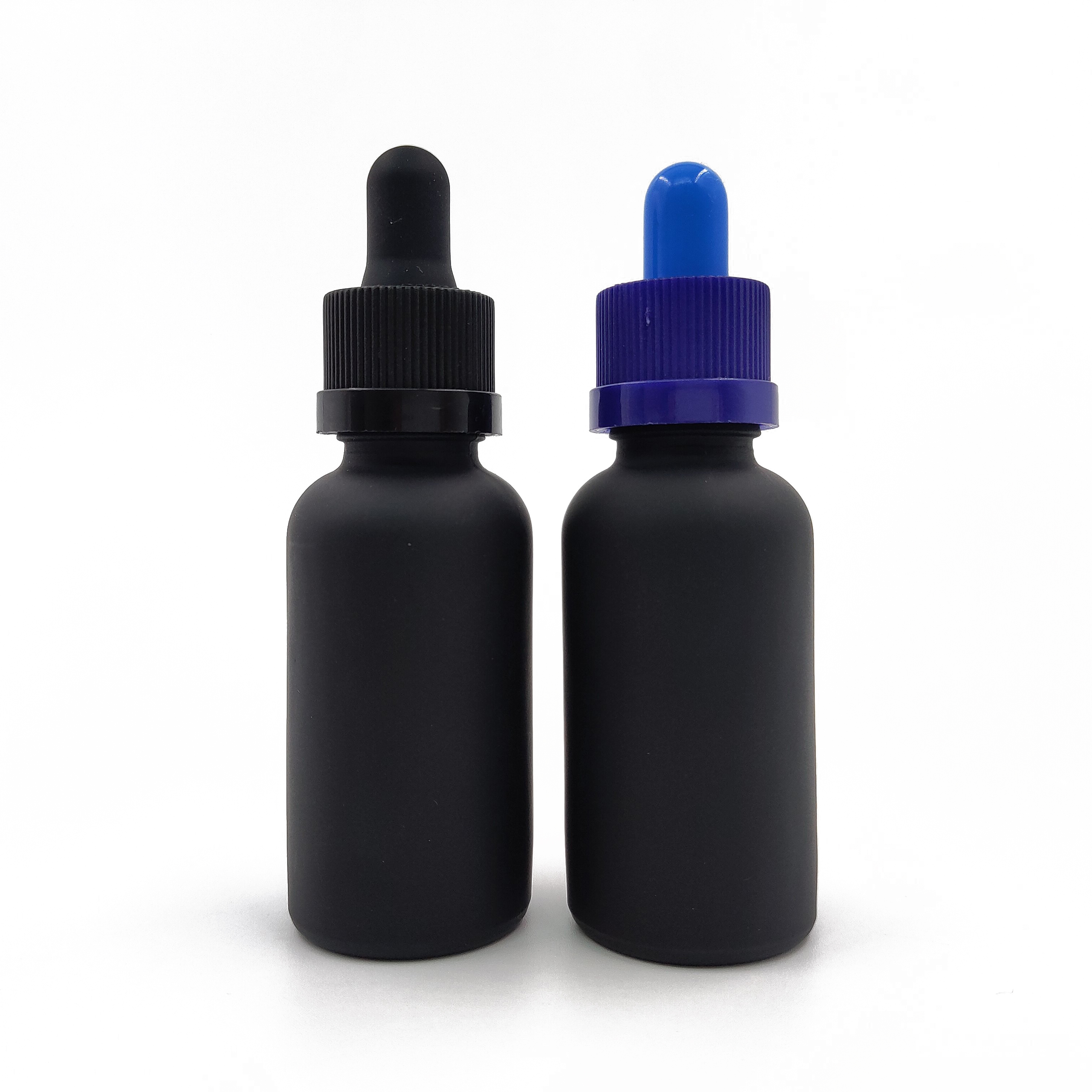 Screen Printing 5ml 10ml 20ml 30ml 50ml Matte Frosted Black Glass Dropper Bottle