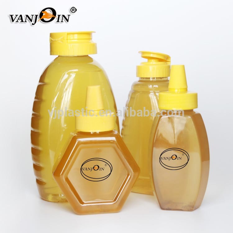 Screen Printing Quenline Honey Plastic Jar BPA Free Flip Lid