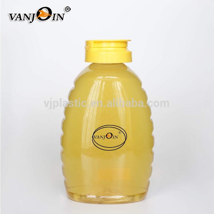 Screen Printing Quenline Honey Plastic Jar BPA Free Flip Lid