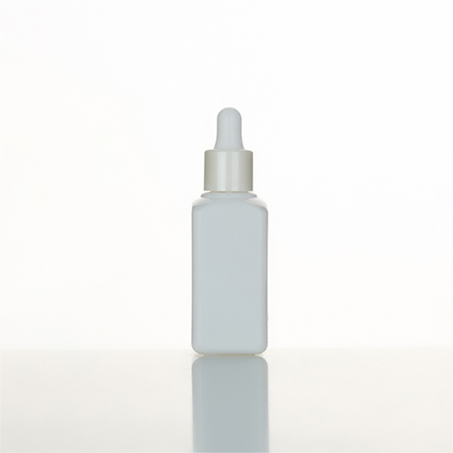 Screen Printing Serum empty, rectangle makeup packaging gradient brown face serum dropper bottle with pipett/