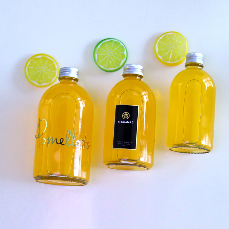 Screen printing and beverage industry 350ml 500ml clear glass beverage bottle for kombucha juice milk