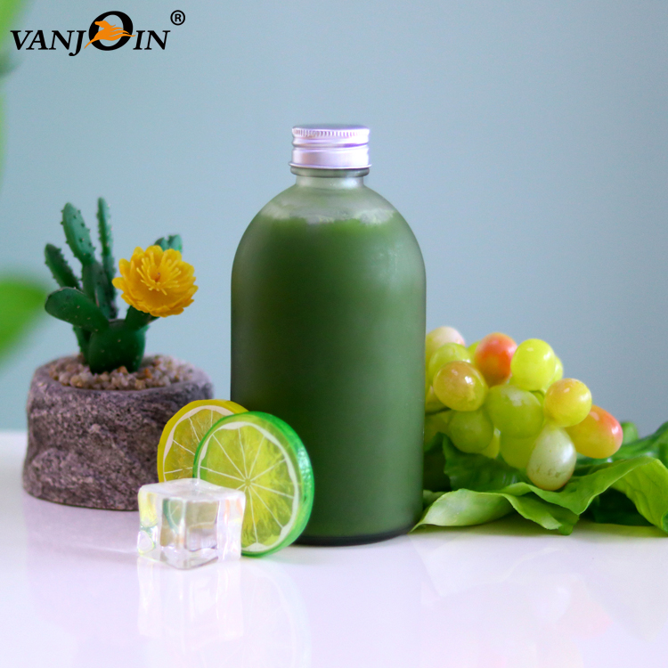 Screen printing and beverage industry 350ml 500ml clear glass beverage bottle for kombucha juice milk