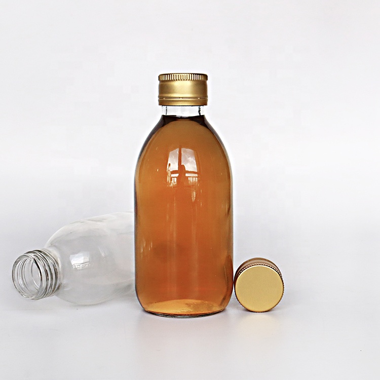 Screen printing glass material clear juice soda fermented beverage drink glass bottle 60ml 30ml