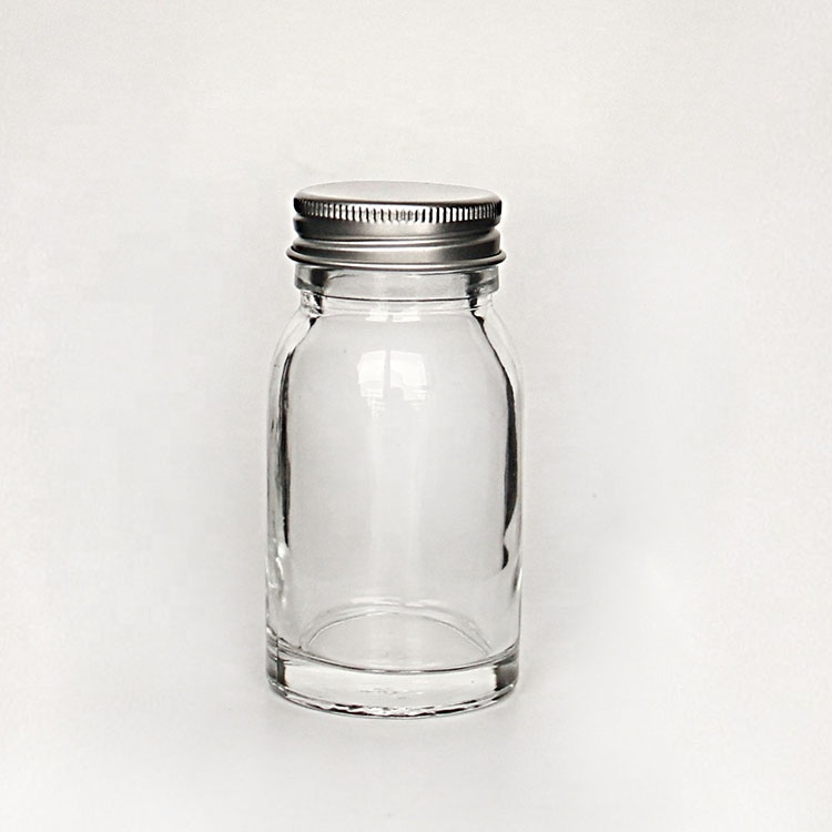 Screen printing glass material clear juice soda fermented beverage drink glass bottle 60ml 30ml