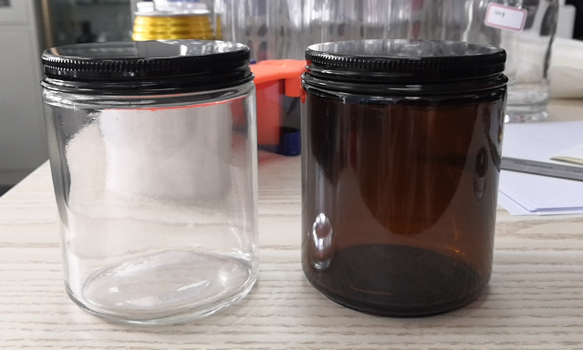 Screw Aluminum Top 4oz Clear Food Grade Container Packaging Glass Jar With Metal Lid