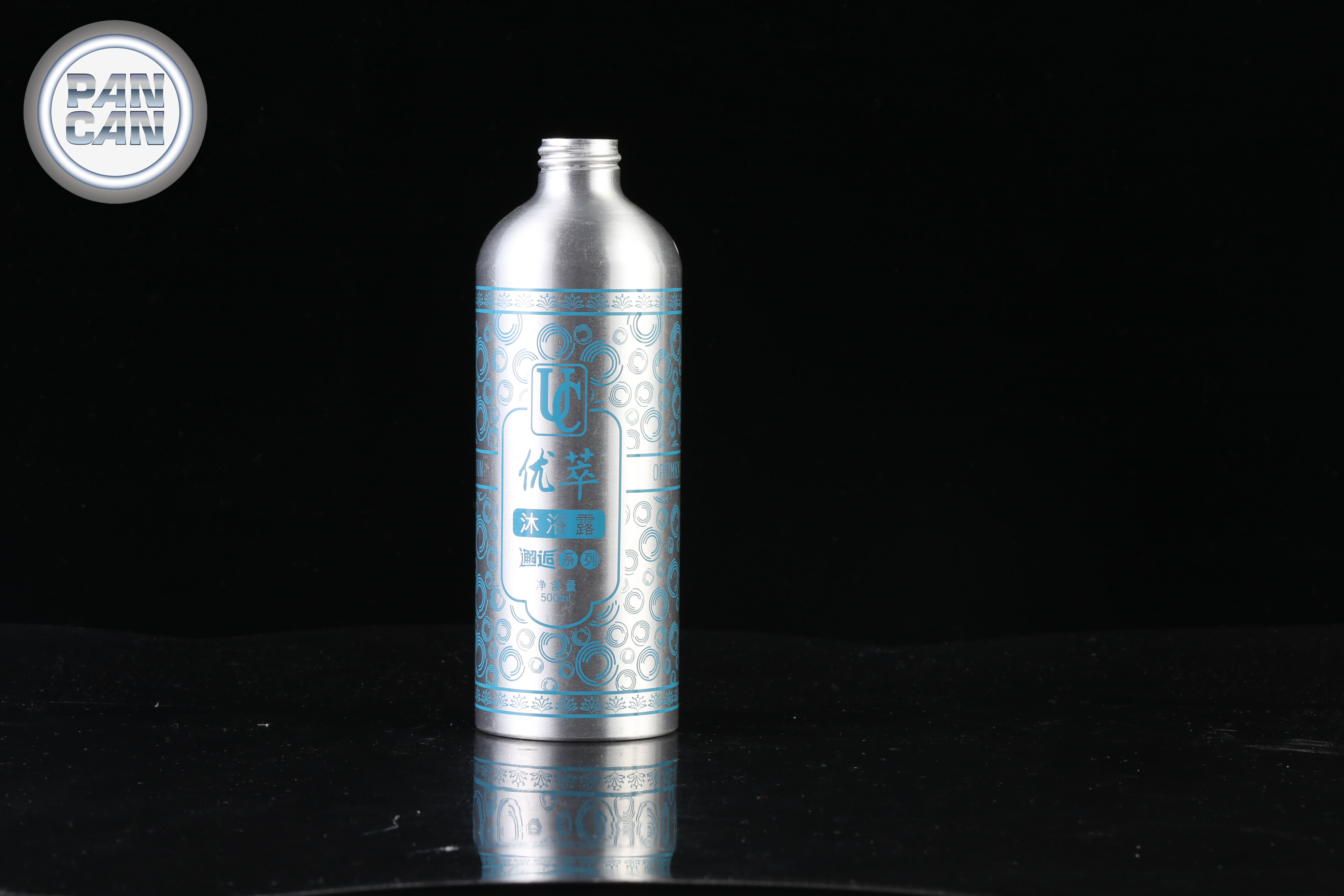 Screw Cap Bottle 500ml Cosmetic Aluminium Essential Oil Aluminum Personal Care Offset Printing