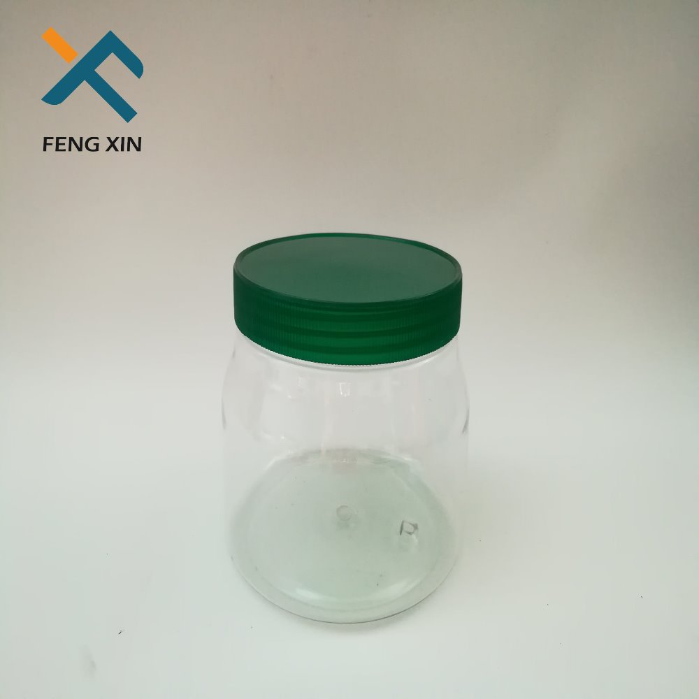 Screw Top Clear Plastic whiting cream Jar With Aluminum Lid And Label