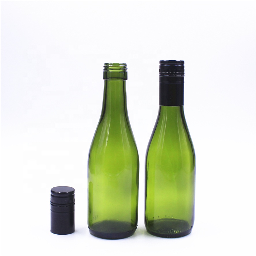 Screw Top Screw Cap Wine Bottle Burgundy 187ml Standard Claret BVS Flint Dark Green Glass 174.5±1.3mm Liquorpac ISO9001 AX-187