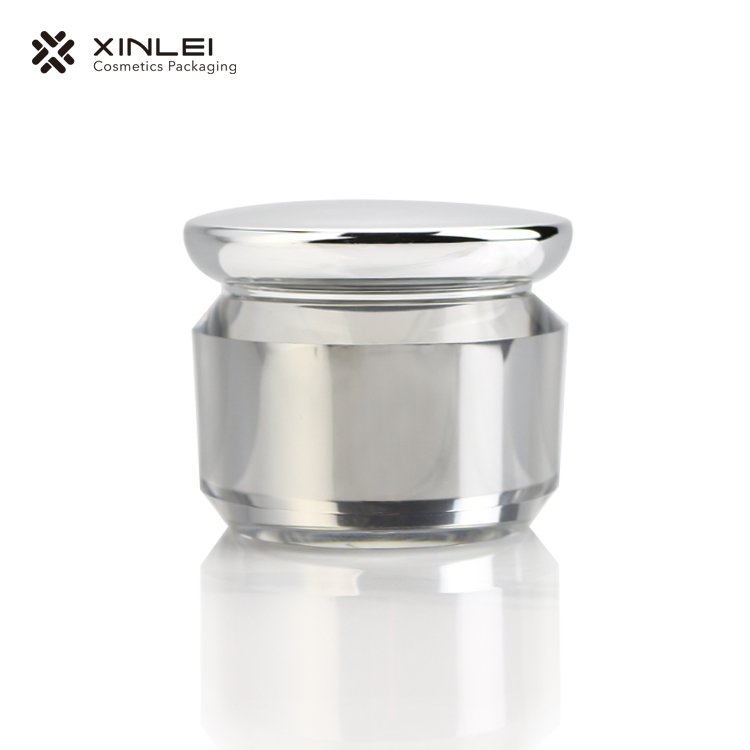 Screw cap plastic acrylic thick wall  jar 50g cosmetic container for face cream skin care packaging