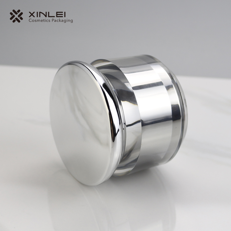 Screw cap plastic acrylic thick wall jar 50g cosmetic container for face cream skin care packaging