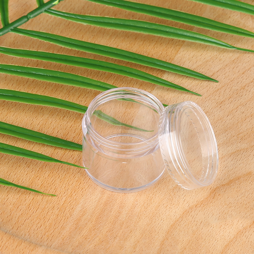 Screw cap transparent plastic jar container PP clear 5ml mini jar