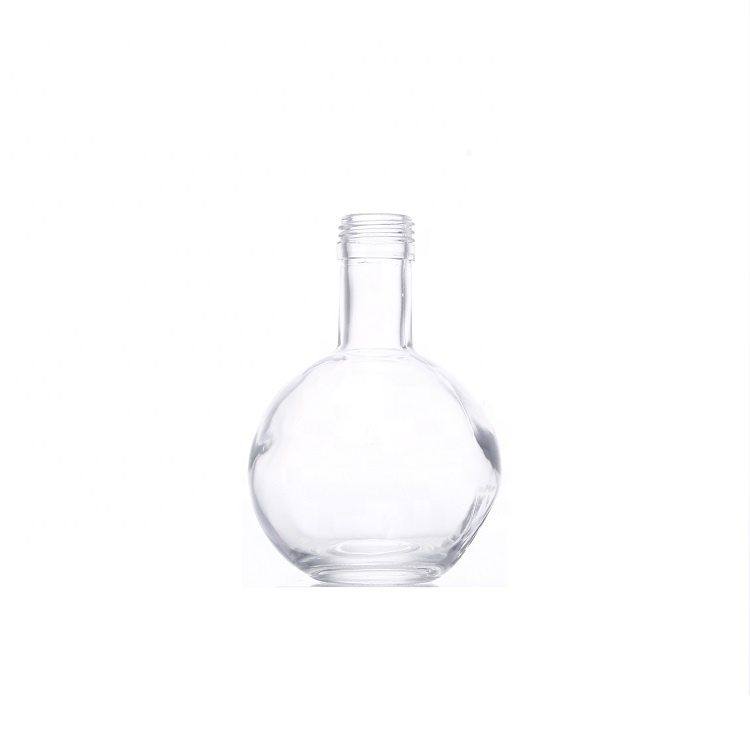 Screw top wholesale 100 ml 250 ml Round glass bottle for vodka liquor