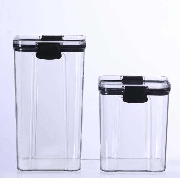Sealed Clear Food-Grade PET Body Plastic Cereal Containers Food Storage Cans For Grains Nuts Snacks Coffee Tea
