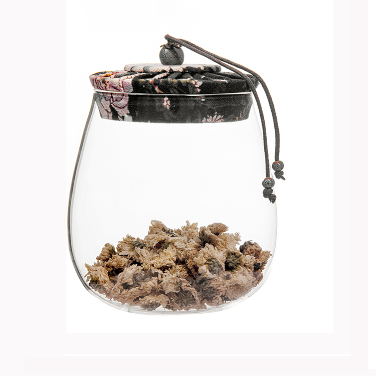 Sealed Food Container Tea Leaves Storage Glass Jar with Cork Lid