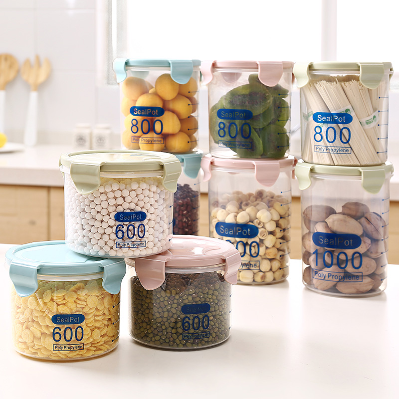 Sealed Grains Jar Food Storage Jar with Scale 1000ml