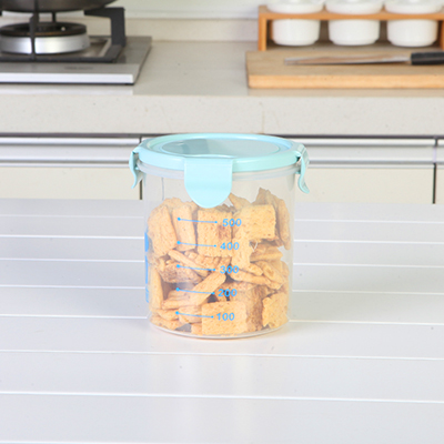 Sealed Grains Jar Food Storage Jar with Scale 800ml