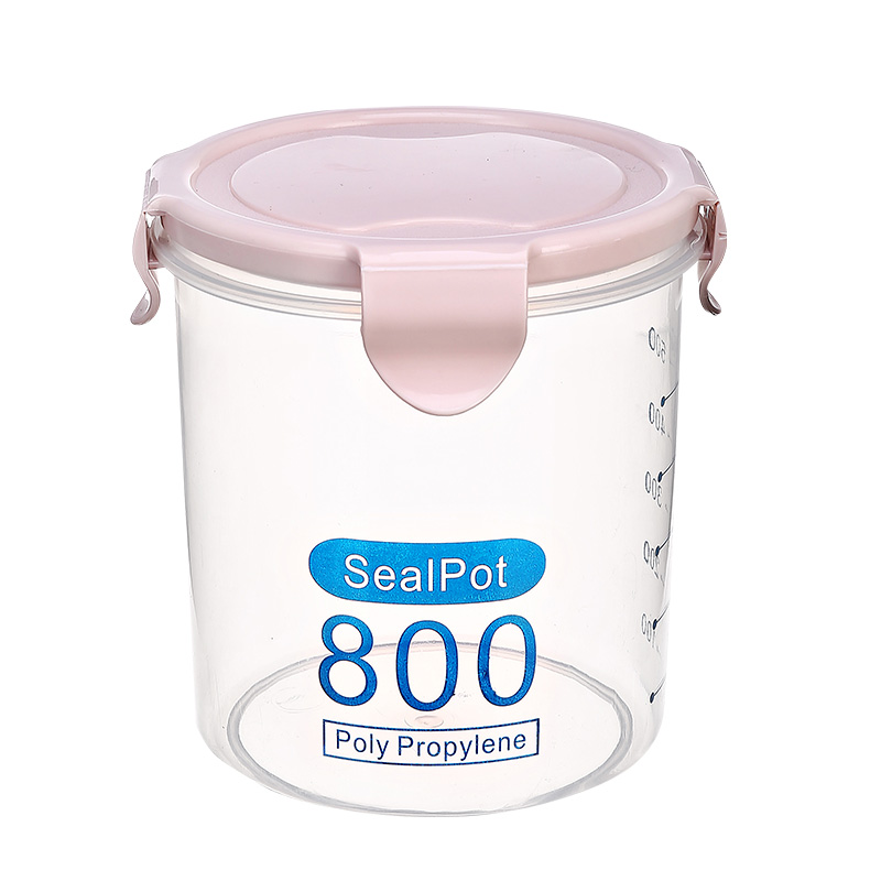 Sealed Grains Jar Food Storage Jar with Scale 800ml