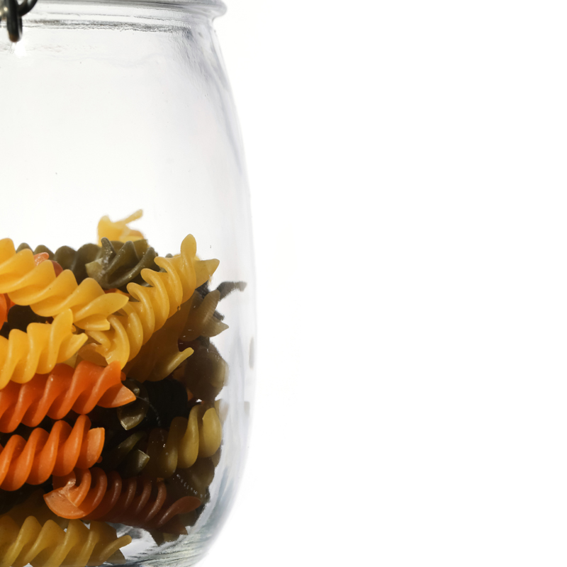 Sealed High Quality Empty Customize Clear Round Food Glass Jar 450ml 750ml 1000ml Sealed Food Glass Jar