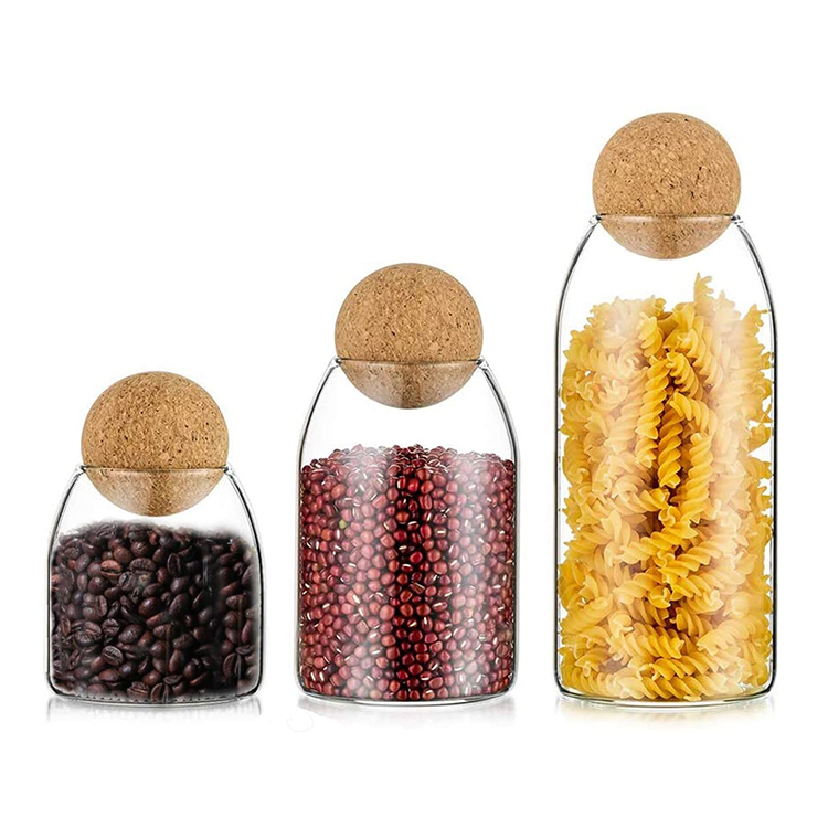 Sealed food High borosilicate moisture-proof glass storage jar with lid