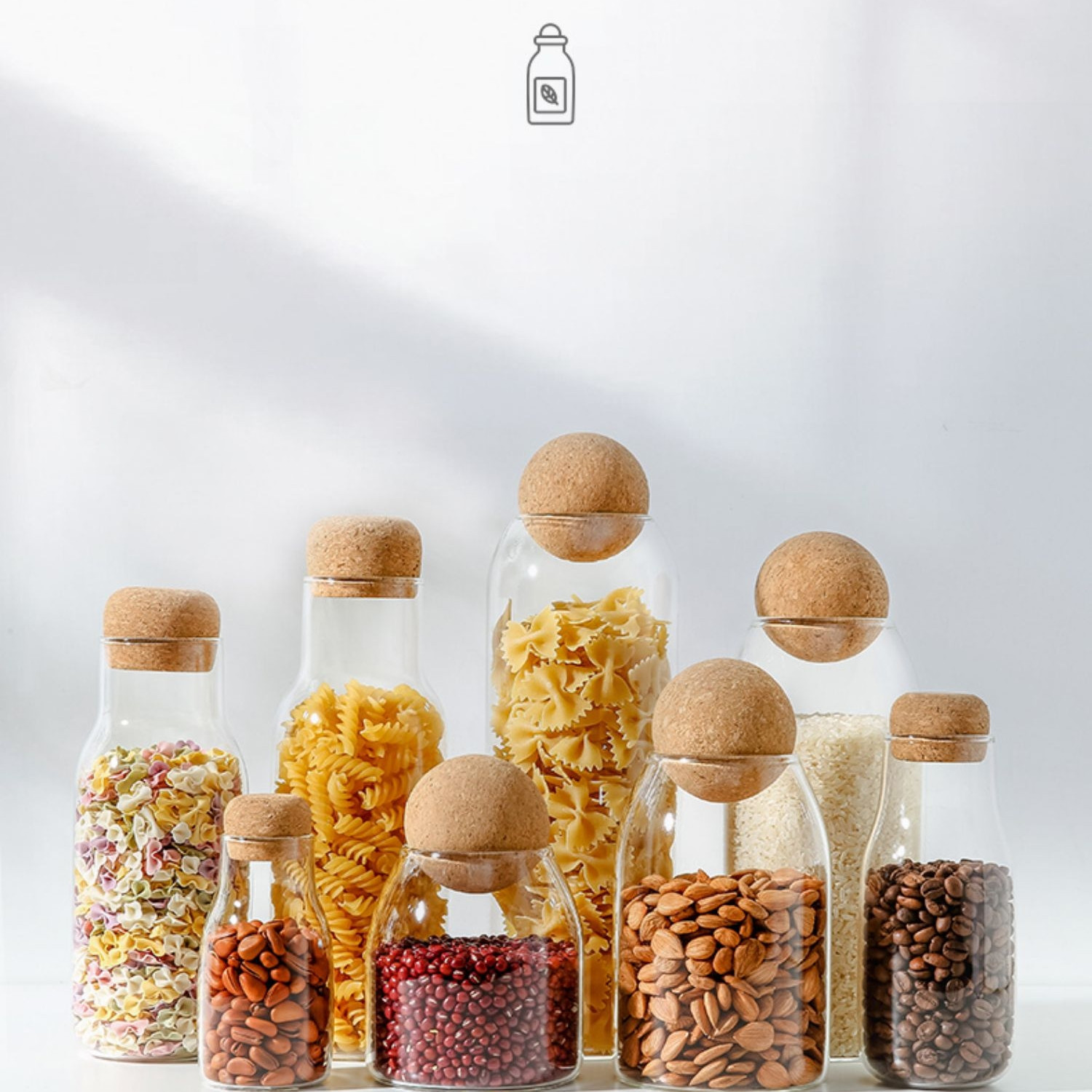 Sealed food High borosilicate moisture-proof glass storage jar with lid
