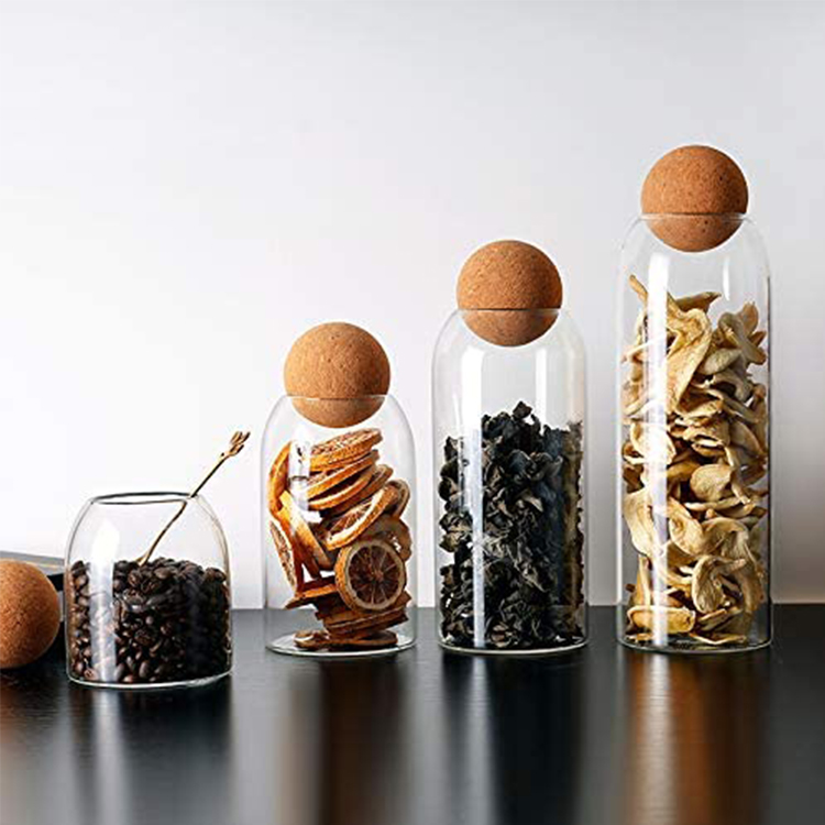 Sealed food High borosilicate moisture-proof glass storage jar with lid