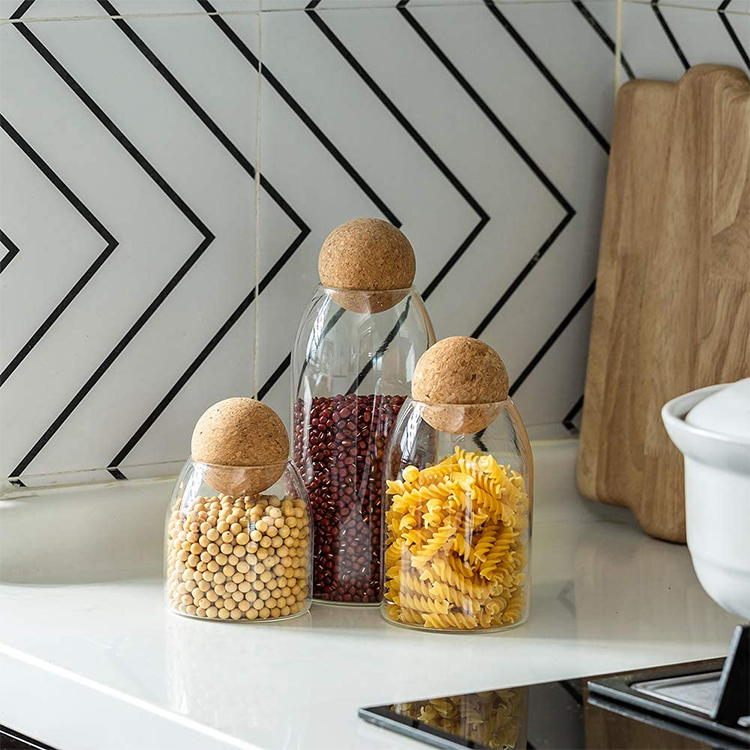 Sealed food High borosilicate moisture-proof glass storage jar with lid
