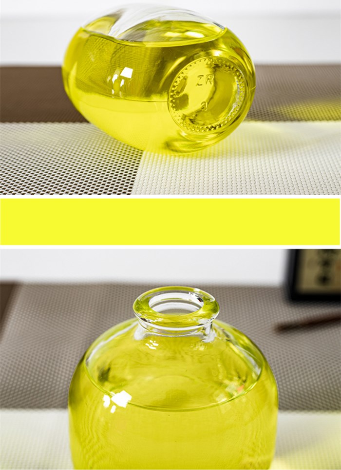 Sealed glass frosted self-brewed plum blossom wine bottle crystal white empty wine bottle new lovely round