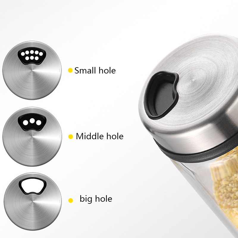 Seasoning Box Moisture-proof Salt Jar Kitchen Glass Sealed Seasoning Tank bottle seasoning jar household 2021