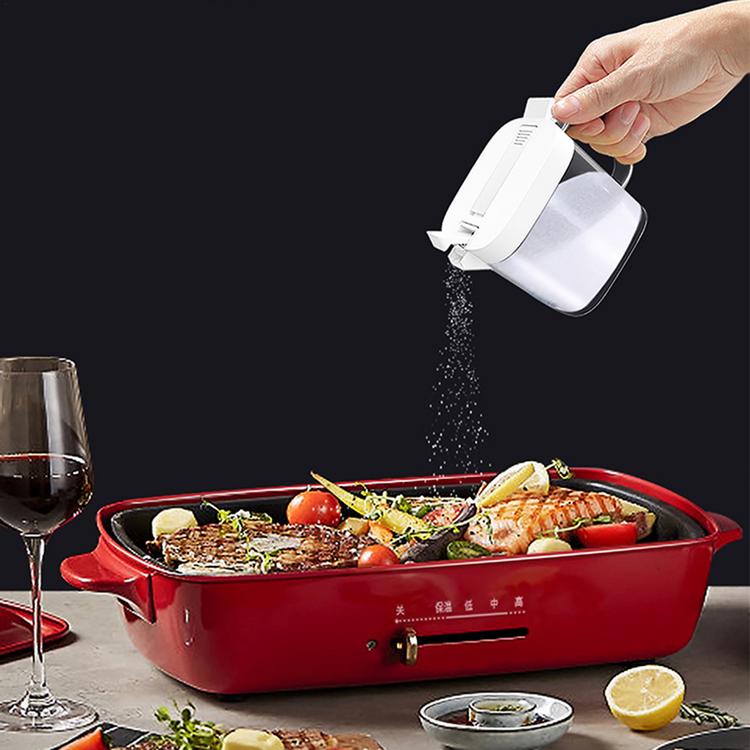 Seasoning box kitchen seasoning jar household salt sugar MSG storage box moisture-proof salt flip combination