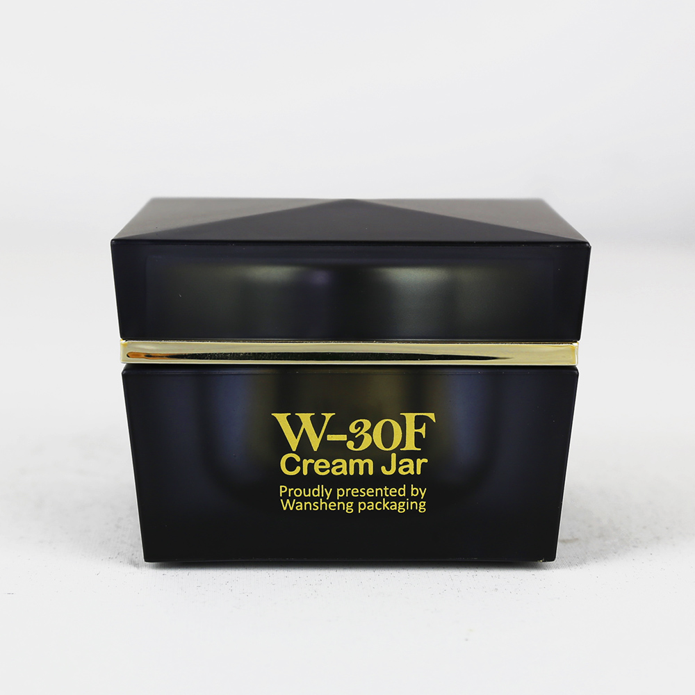 Series Black acrylic jar cosmetic cream jar luxury square jar W-F;Z-F;WSZ-F