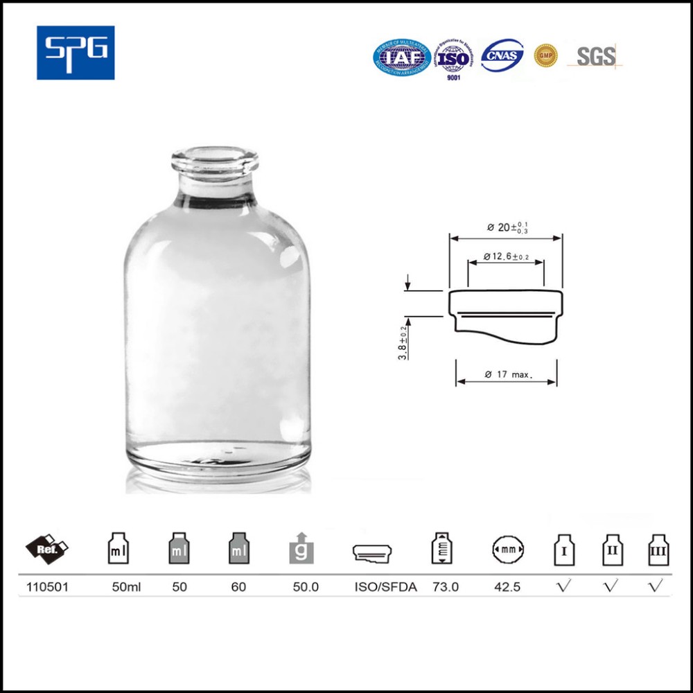 Serious Pharmaceutical Clear Moulded Injection Vials for Antibiotics