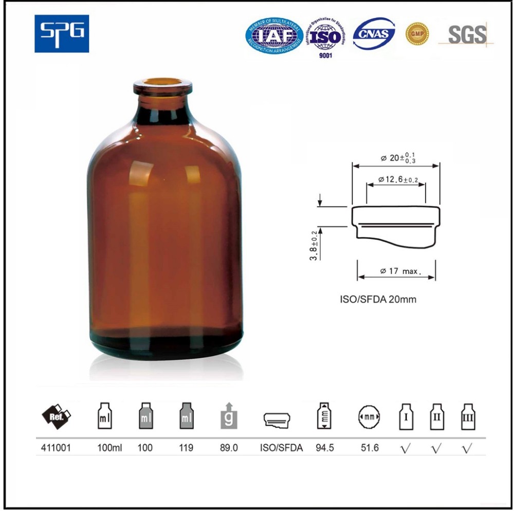 Serious Pharmaceutical Clear Moulded Injection Vials for Antibiotics