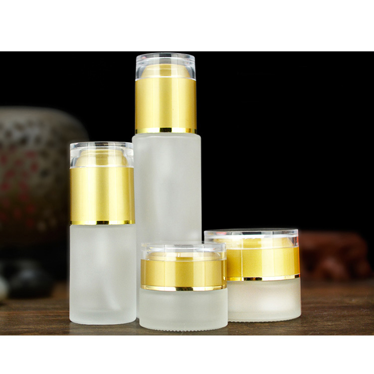 Serum Acrylic Glas Silver Black 50Ml Airless Cosmetic Cream Bottle