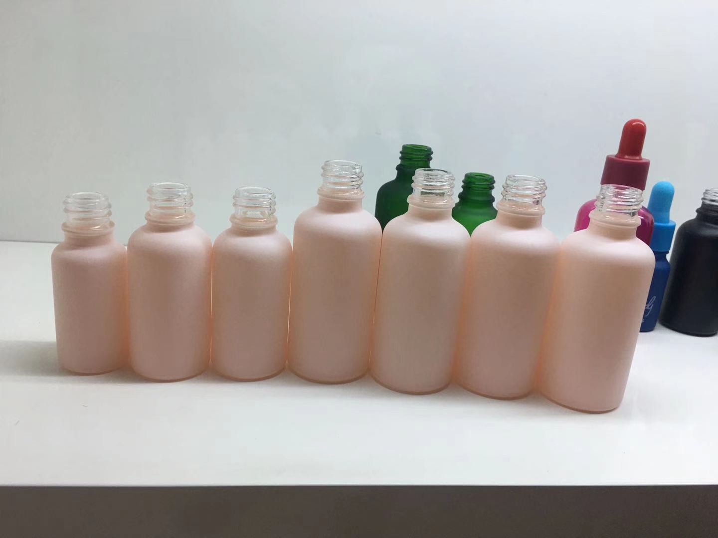 Serum Bottle Pink Dropper Essential Oil Frost Personal Care with Dropper 30ml