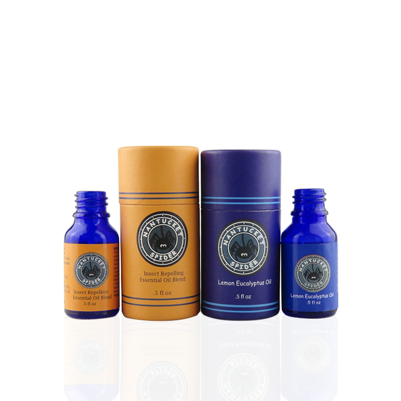 Serum bottles 15ml blue essential oil bottle with paper tube packing