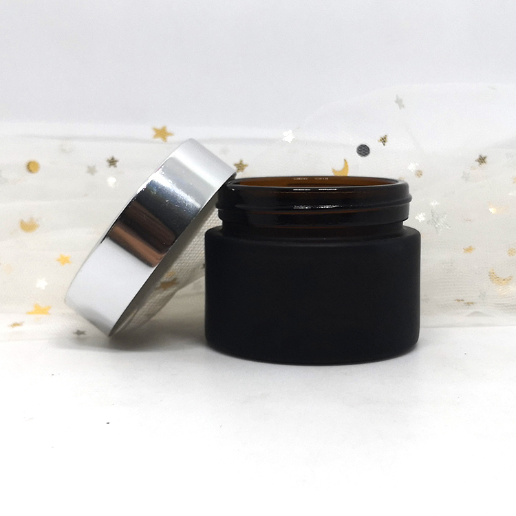 Serum container packaging empty amber frosted glass cream cosmetic pot 50ml
