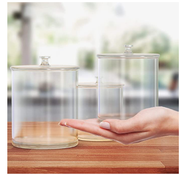 Set of 3 Apothecary Acrylic Jars Plastic Jars Great Home Decor Pieces Apothecary Jars Small Apothecary