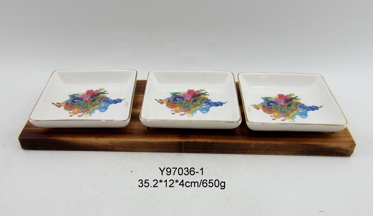 Set of 5 ceramic storage jars with lid and spoon