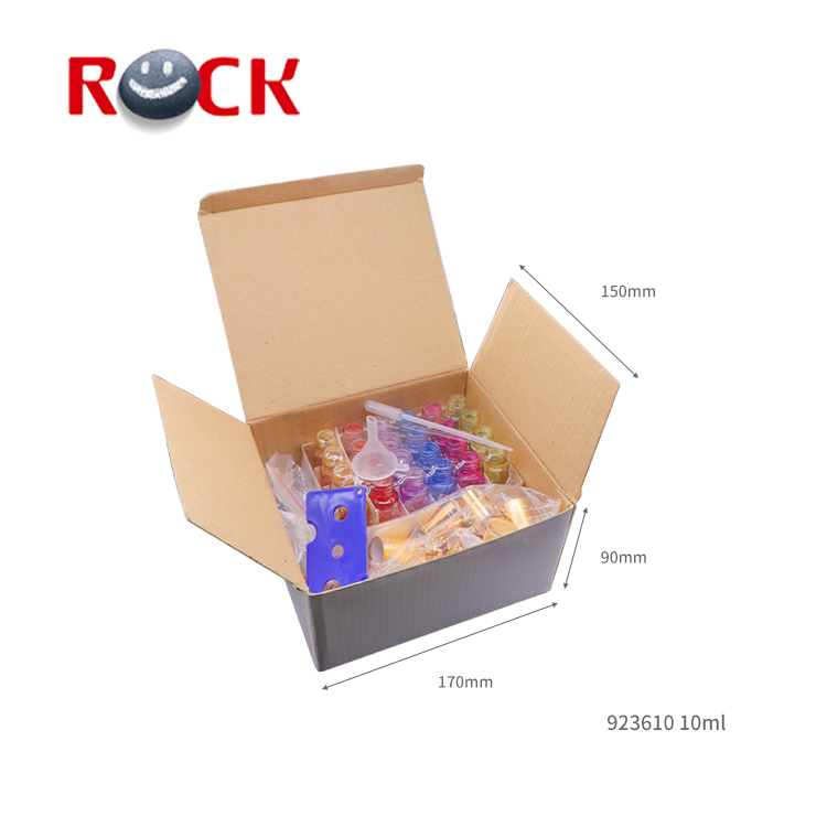 Sets Carton 24pcs 10ml Frosted Glass Roller Bottle with opener and Funnel for Essential Oil