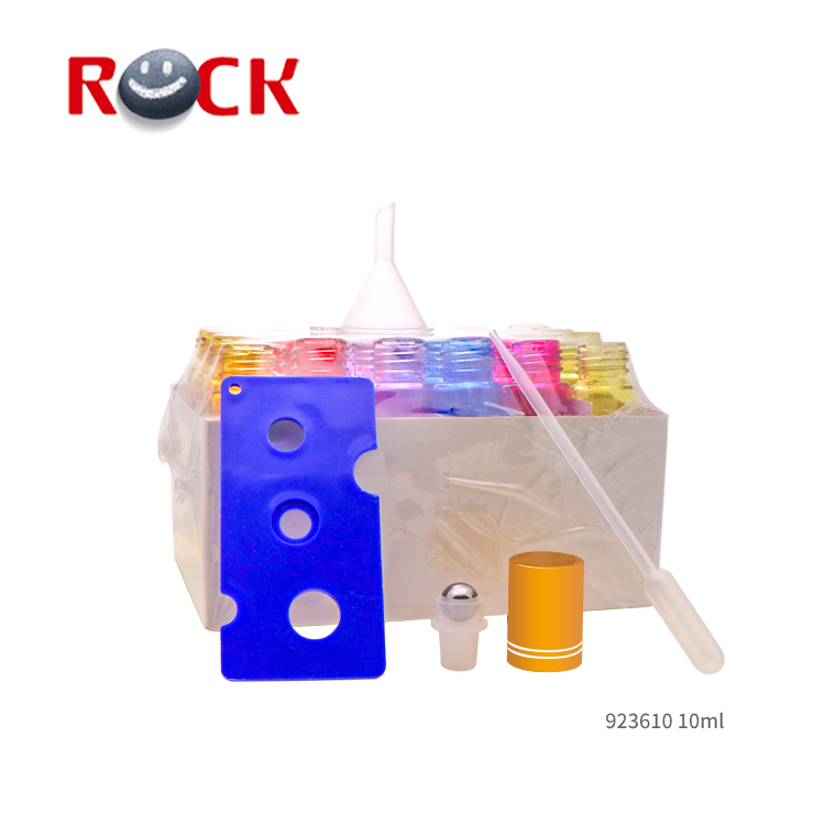 Sets Carton 24pcs 10ml Frosted Glass Roller Bottle with opener and Funnel for Essential Oil