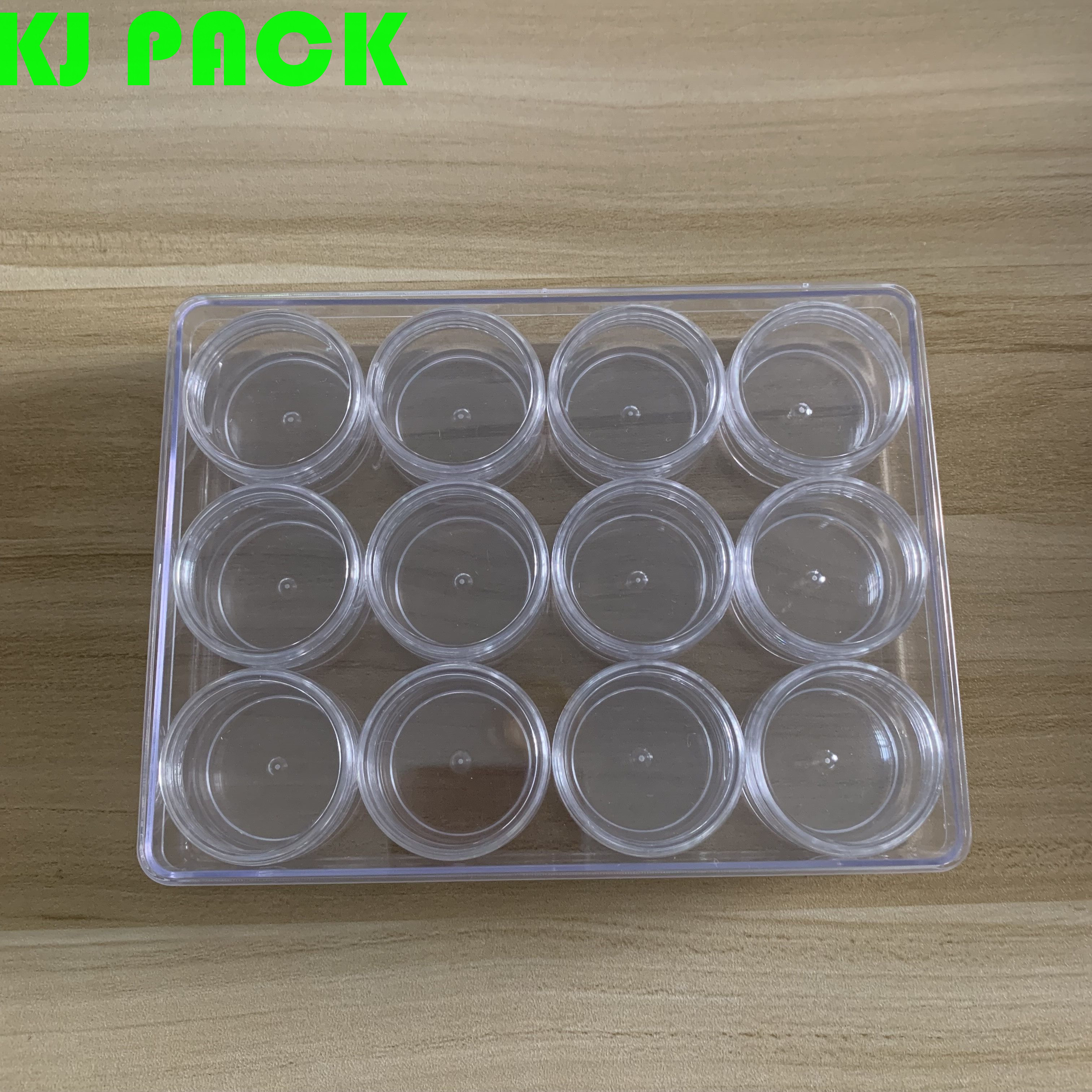 Sets of Clear Empty 5 Gram Plastic Cream Pot Jars,10g Cosmetic Containers With Lids
