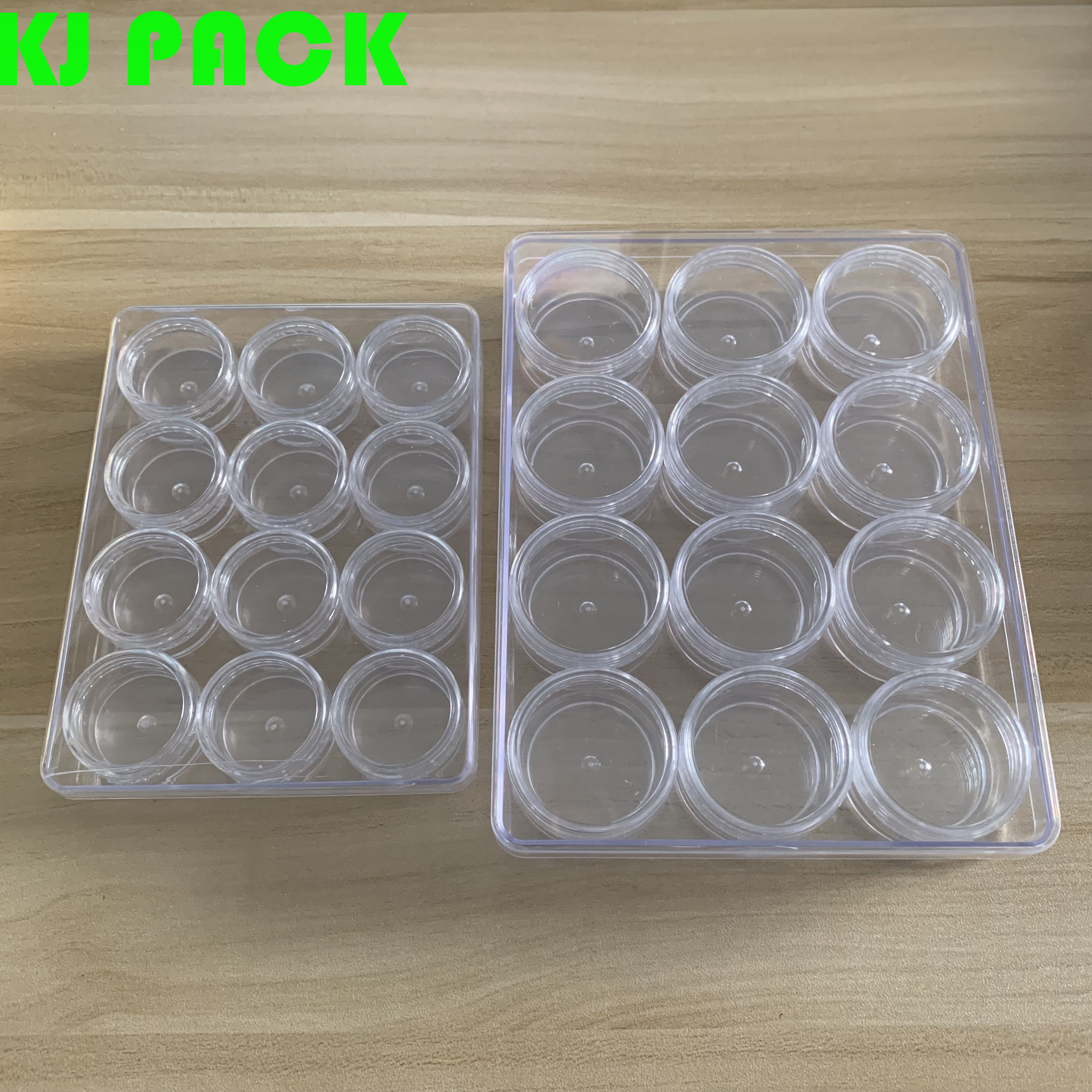 Sets of Clear Empty 5 Gram Plastic Cream Pot Jars,10g Cosmetic Containers With Lids