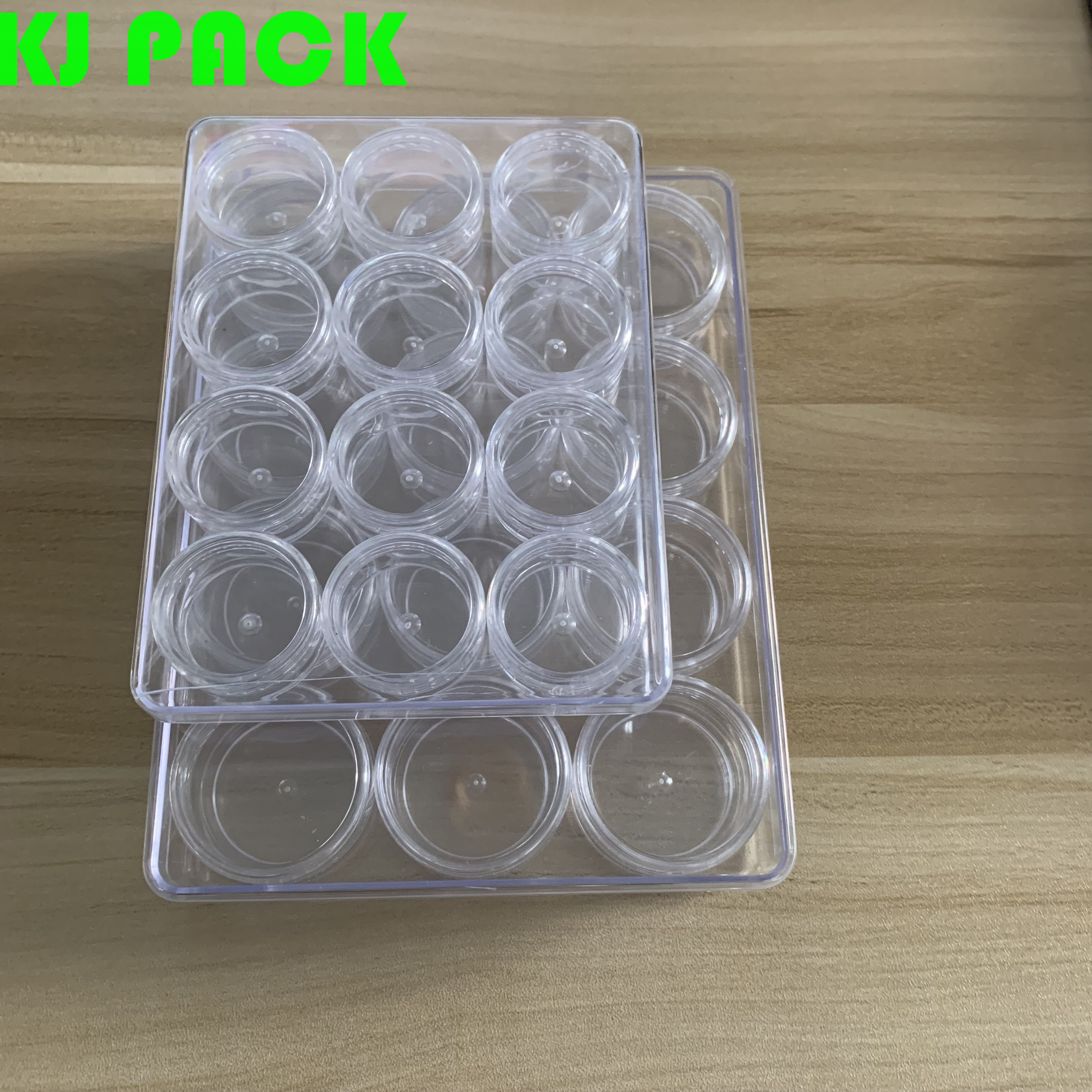 Sets of Clear Empty 5 Gram Plastic Cream Pot Jars,10g Cosmetic Containers With Lids