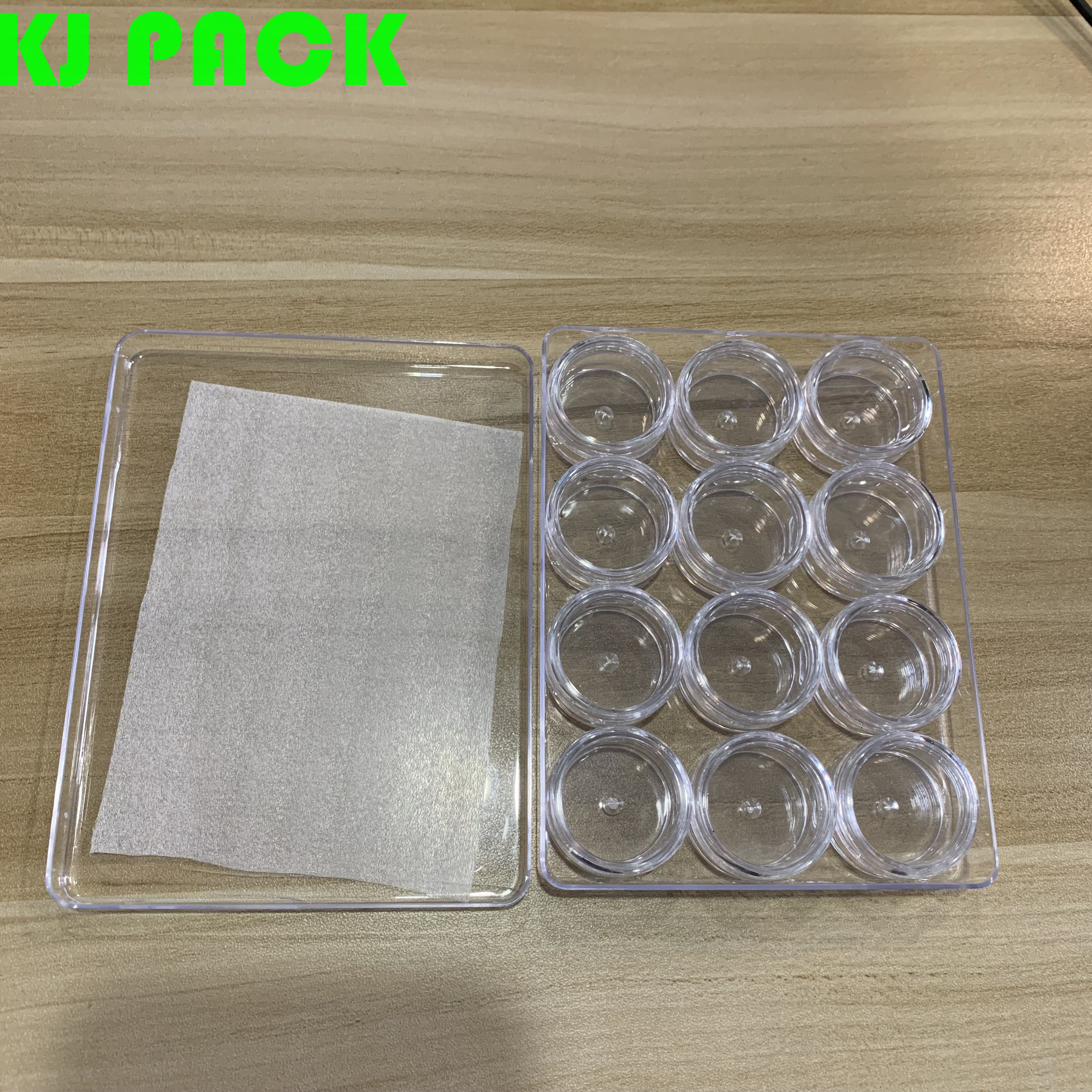 Sets of Clear Empty 5 Gram Plastic Cream Pot Jars,10g Cosmetic Containers With Lids